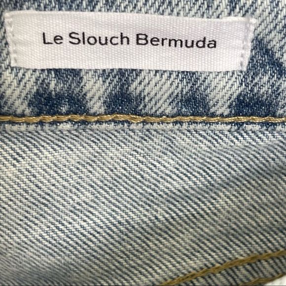 New Frame Shorts Size 29 Le Slouch Bermuda in Richlake Light Wash Jean Biker - Picture 16 of 16